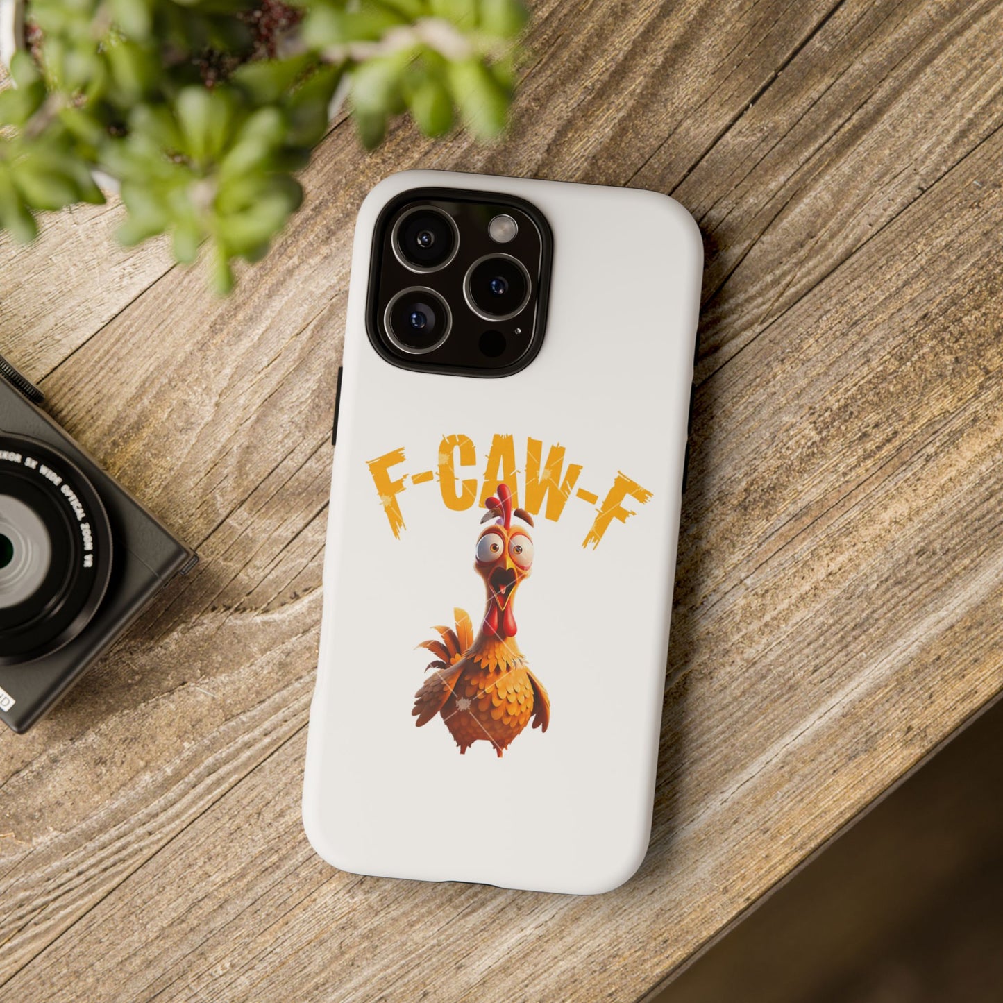 Funny Chicken Phone Case, F-CAW-F Design, Cute Gift, Animal Lover Accessory, Quirky Phone Cover, Birthday Present