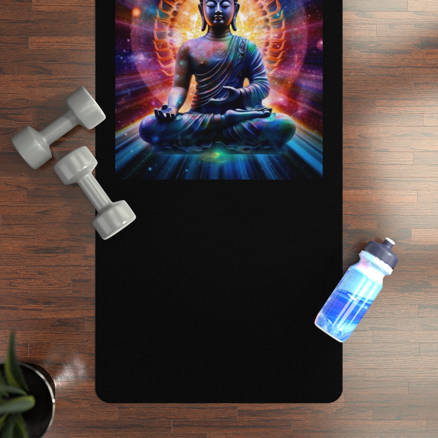Meditation Bliss Rubber Yoga Mat with Buddha Design