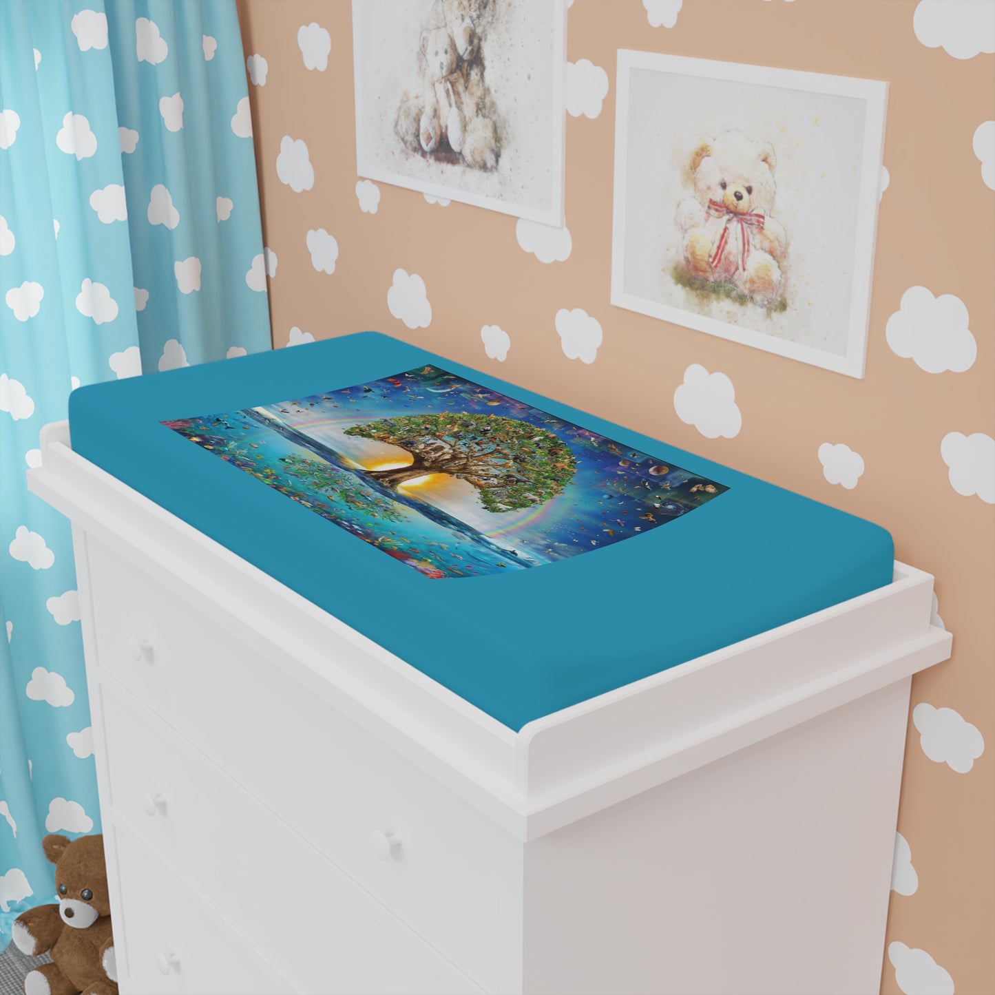 Vibrant Tree of Life Baby Changing Pad Cover