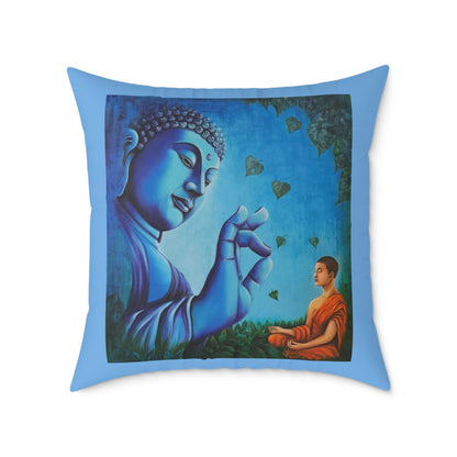 Buddha Serenity Square Poly Canvas Pillow