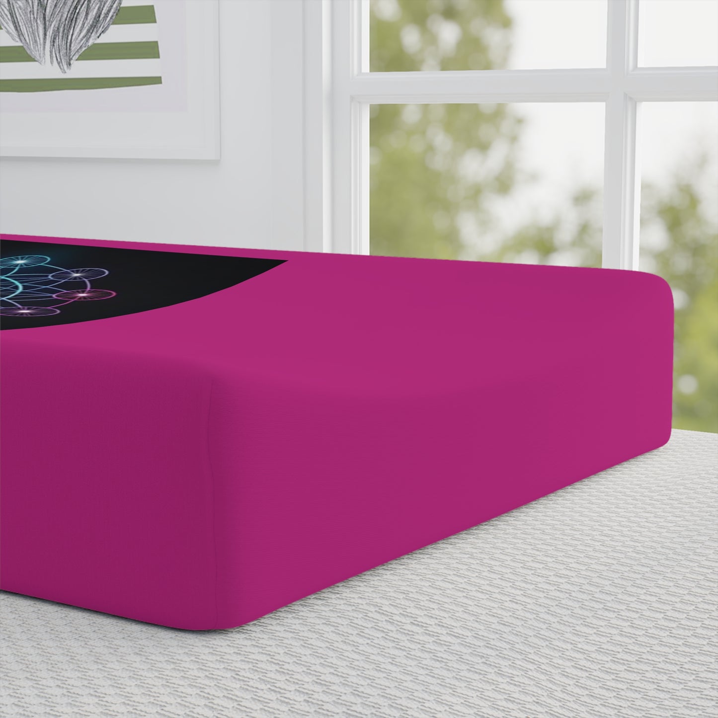 Vibrant Baby Changing Pad Cover - Colorful Geometric Design