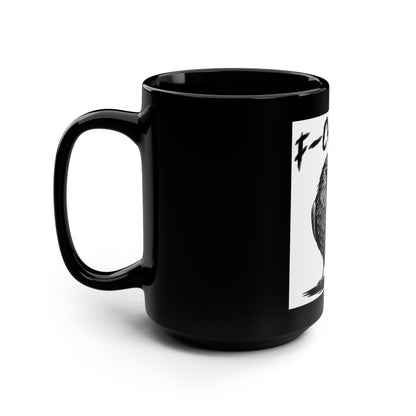 Cawing Raven Black Mug - 15oz Ceramic Coffee Cup