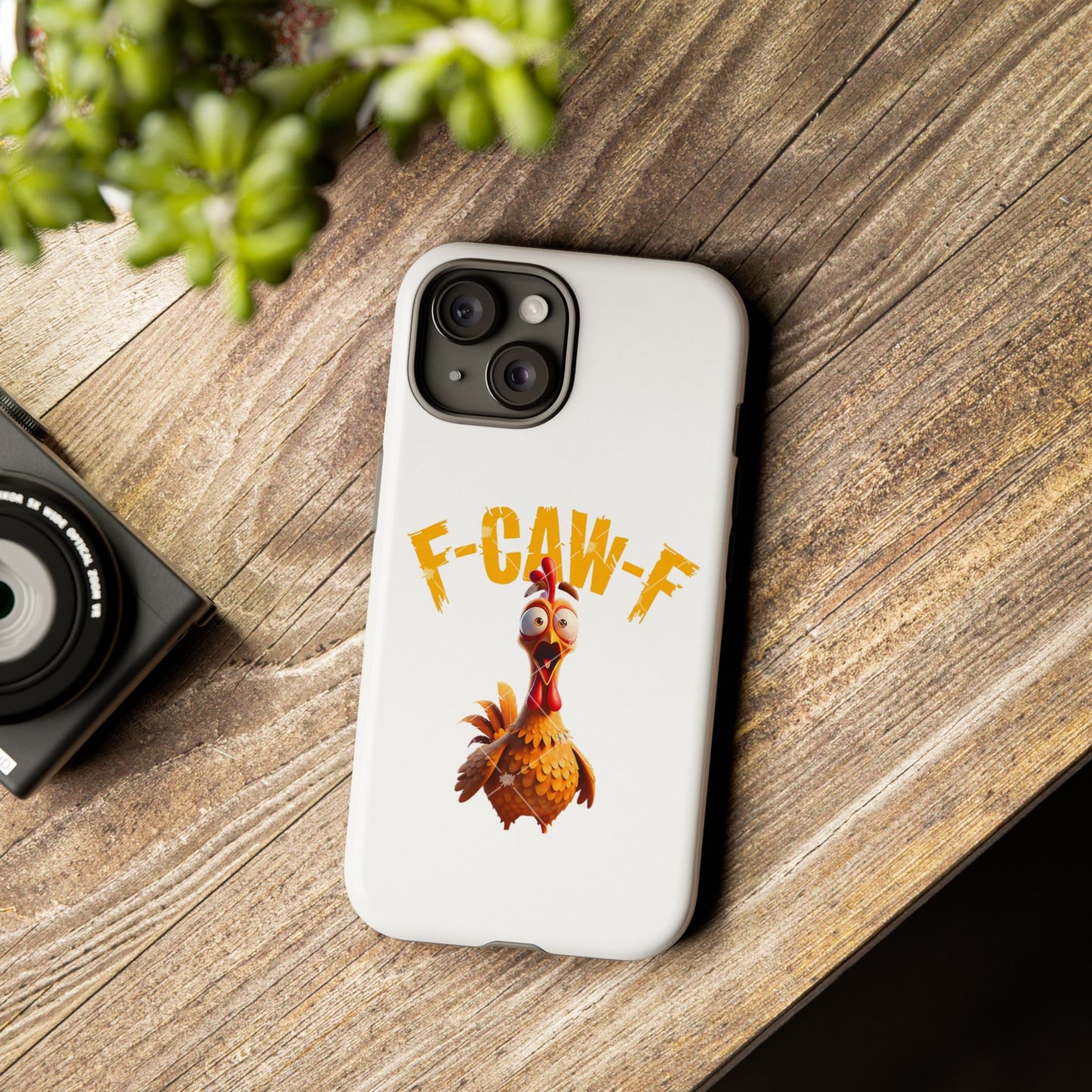 Funny Chicken Phone Case, F-CAW-F Design, Cute Gift, Animal Lover Accessory, Quirky Phone Cover, Birthday Present