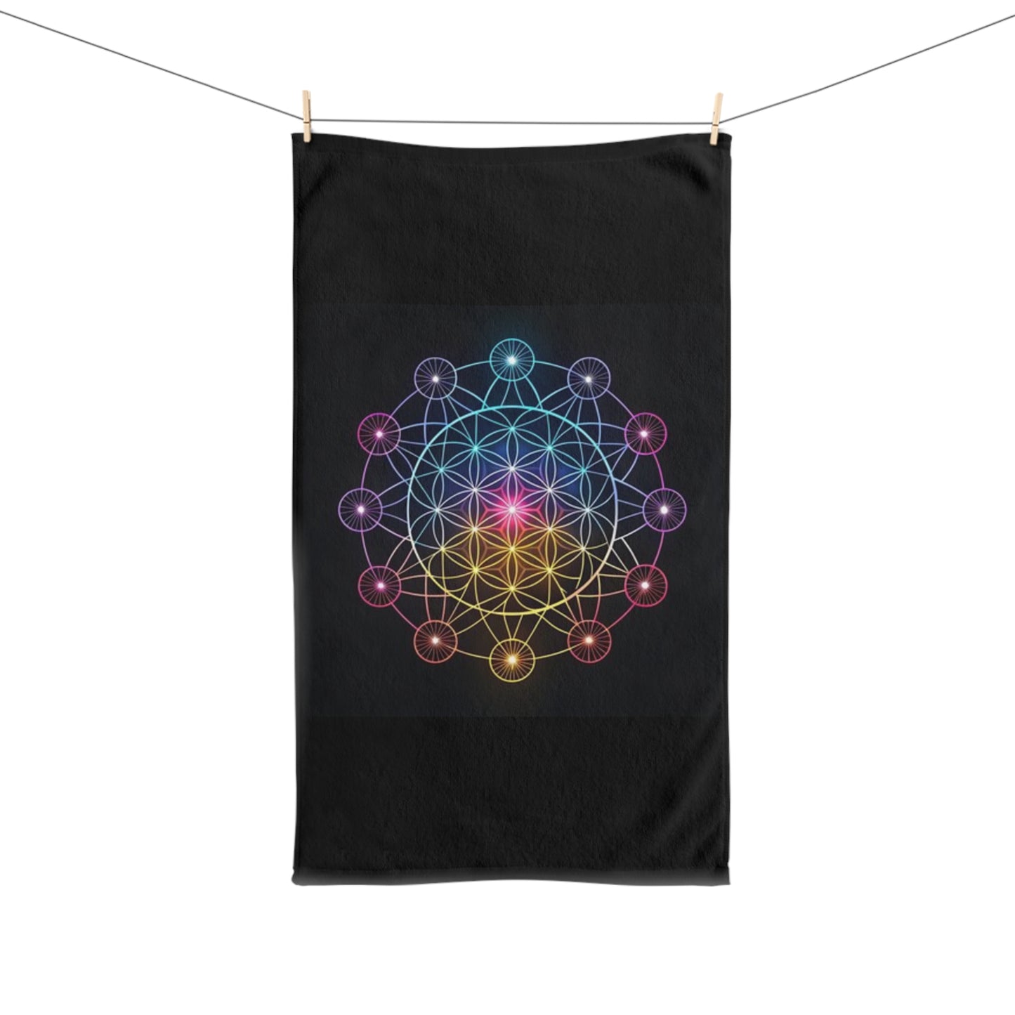 Mandala-Inspired Hand Towel for Spiritual Wellness