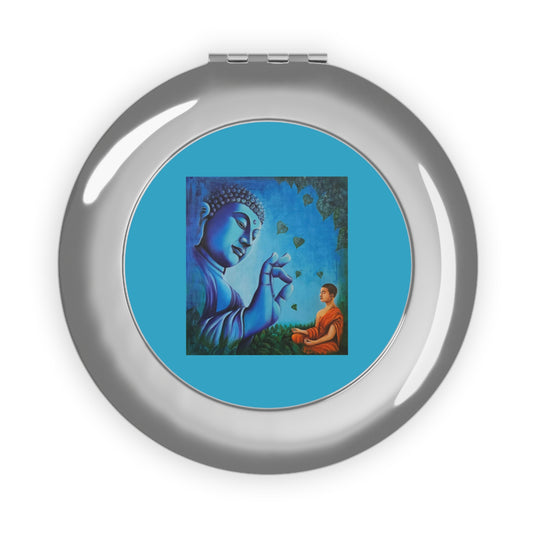 Buddha Compact Travel Mirror | Inspirational Makeup Mirror, Gifts for Her, Spiritual Decor, Travel Essentials, Self-Care Item