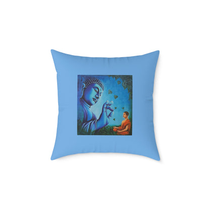 Buddha Serenity Square Poly Canvas Pillow