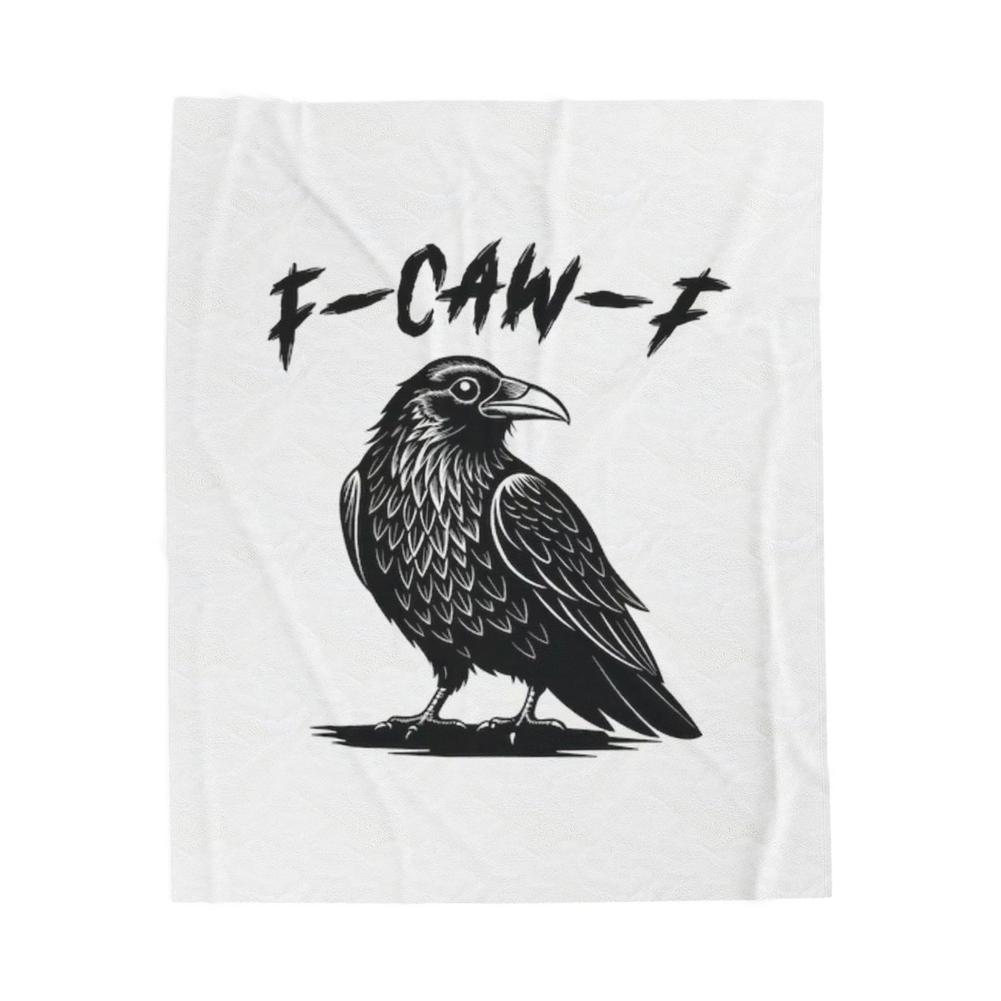 Velveteen Plush Blanket - Caw-mazing Design