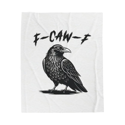 Velveteen Plush Blanket - Caw-mazing Design