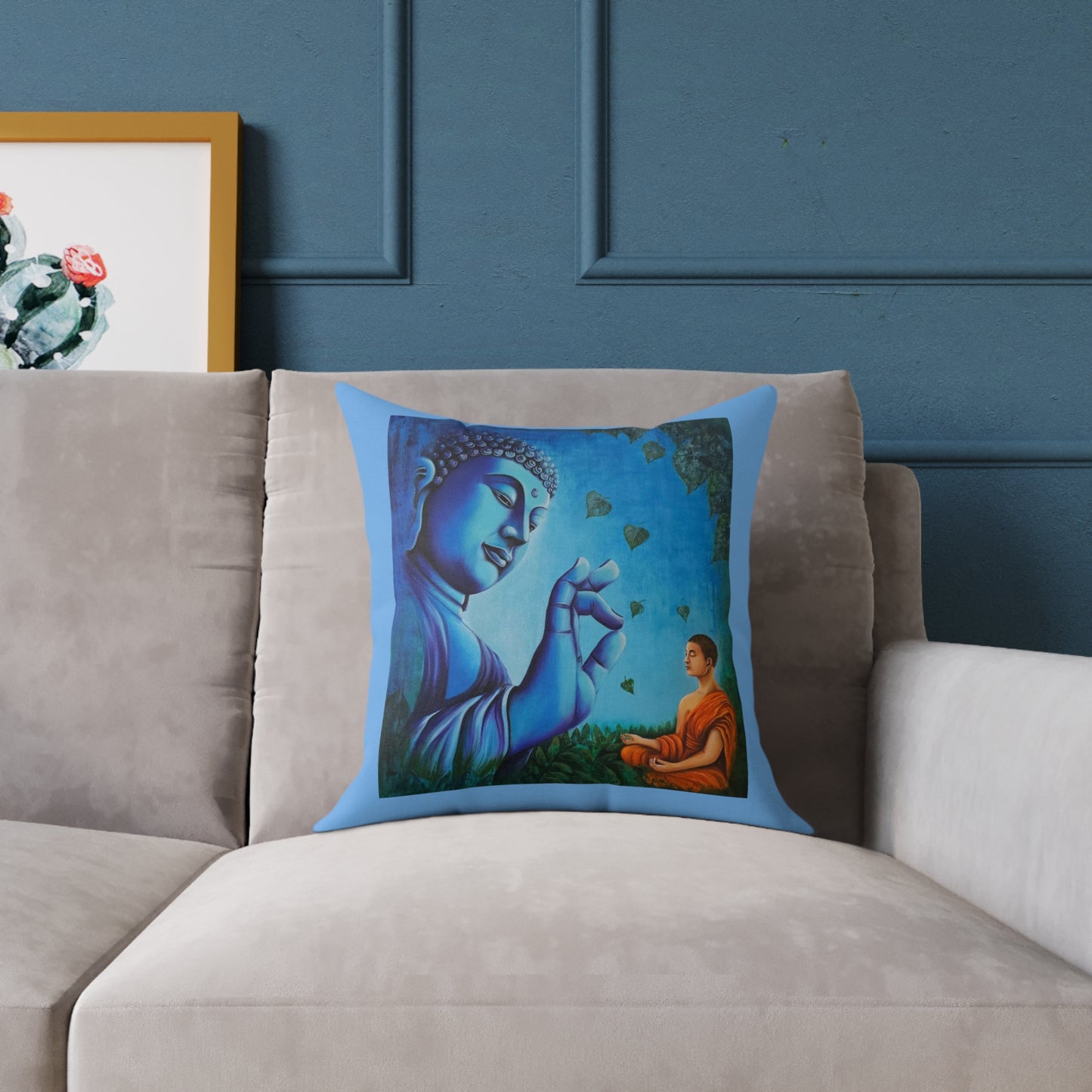 Buddha Serenity Square Poly Canvas Pillow