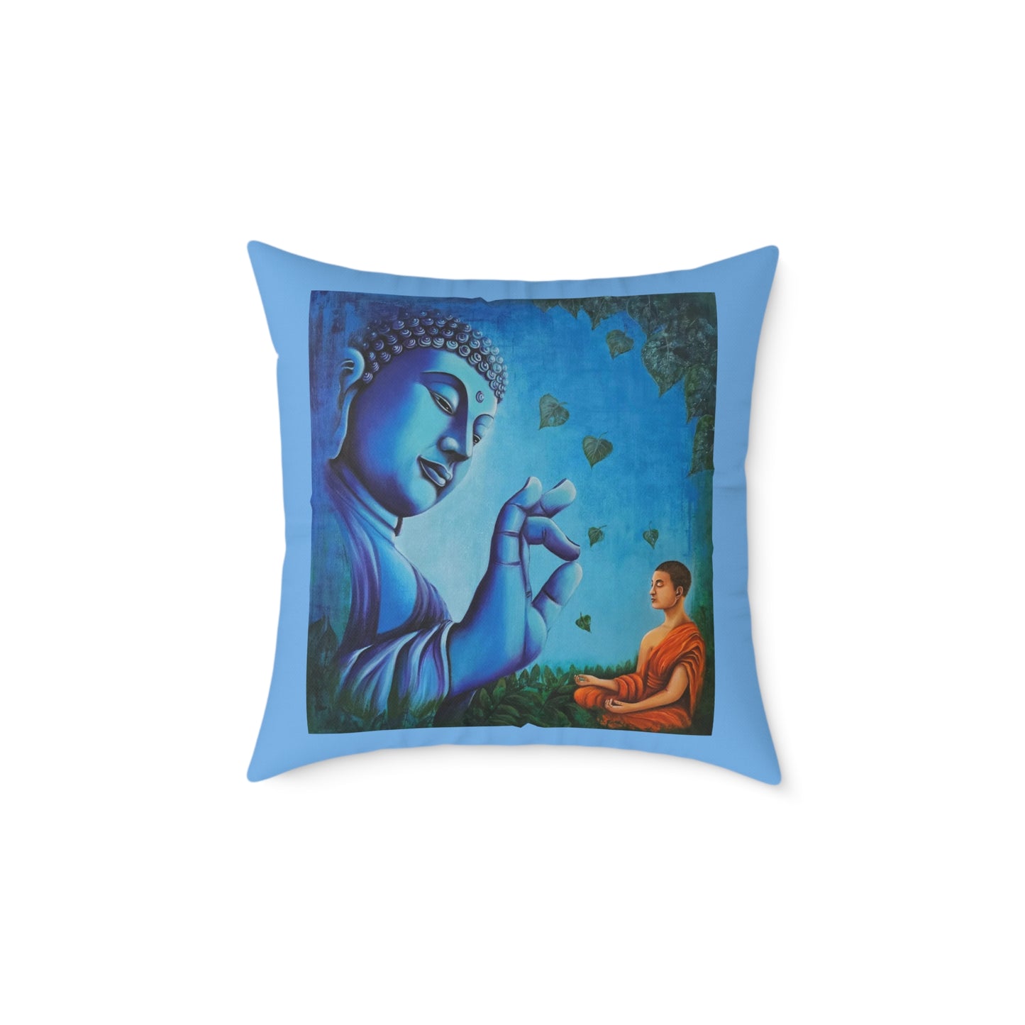 Buddha Serenity Square Poly Canvas Pillow