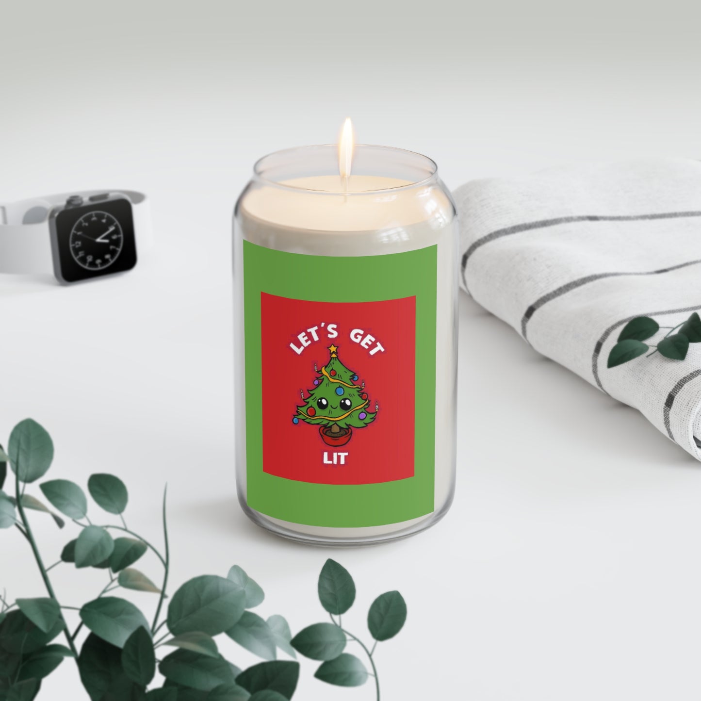 Festive Scented Soy Candle - 'Let's Get Lit'