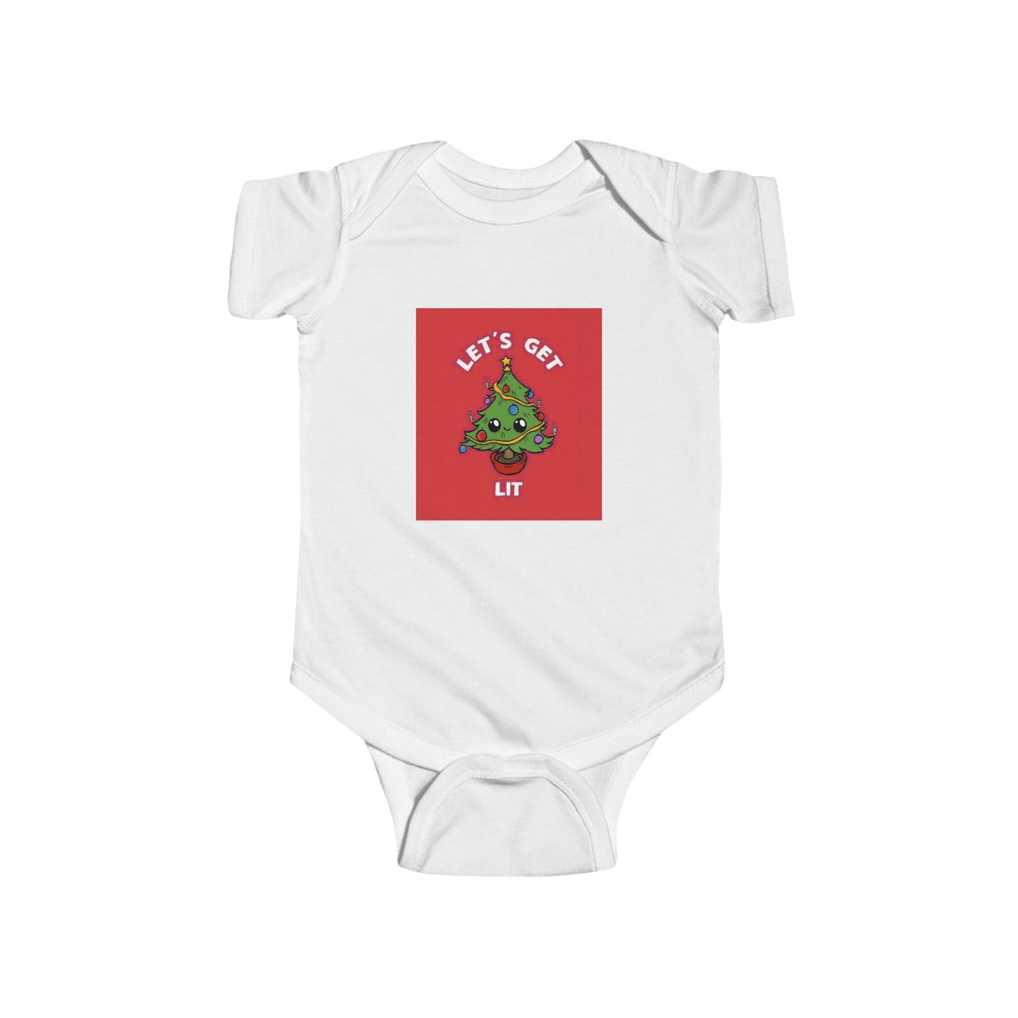 Festive Baby Bodysuit - Let's Get Lit, Christmas Gift, Holiday Outfit, Cute Baby Clothes, Infant Christmas Apparel