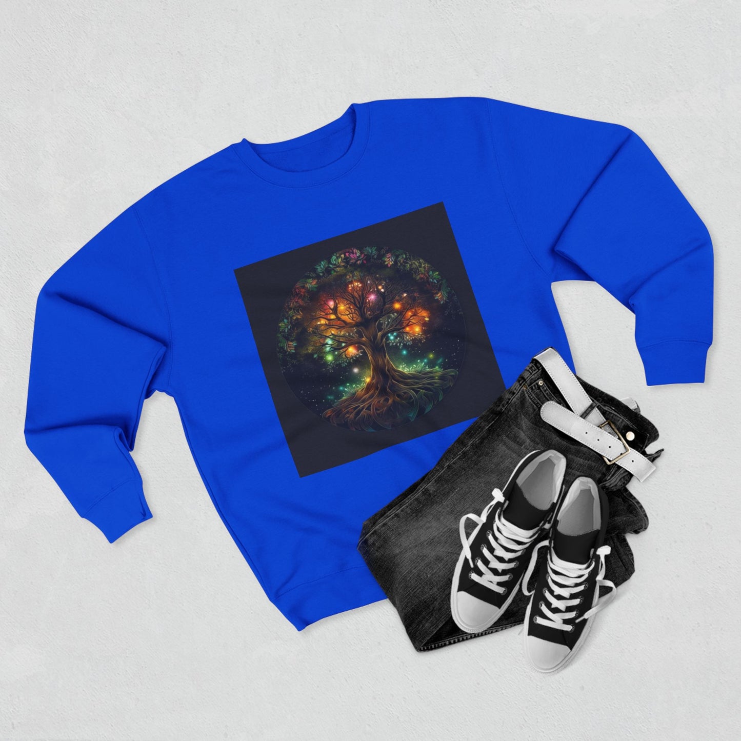 Illuminated Tree of Life Unisex Crewneck Sweatshirt