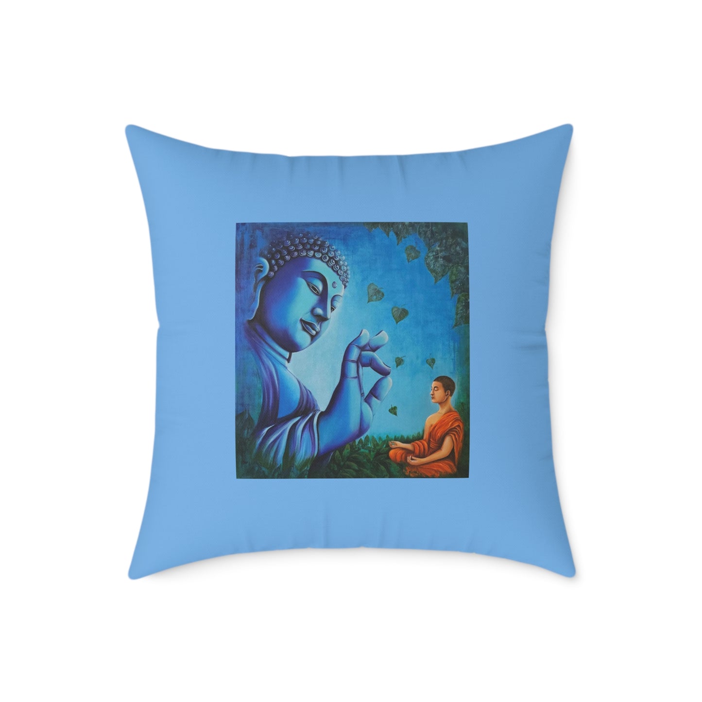 Buddha Serenity Square Poly Canvas Pillow