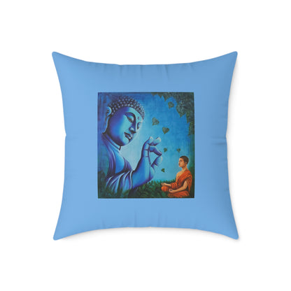 Buddha Serenity Square Poly Canvas Pillow