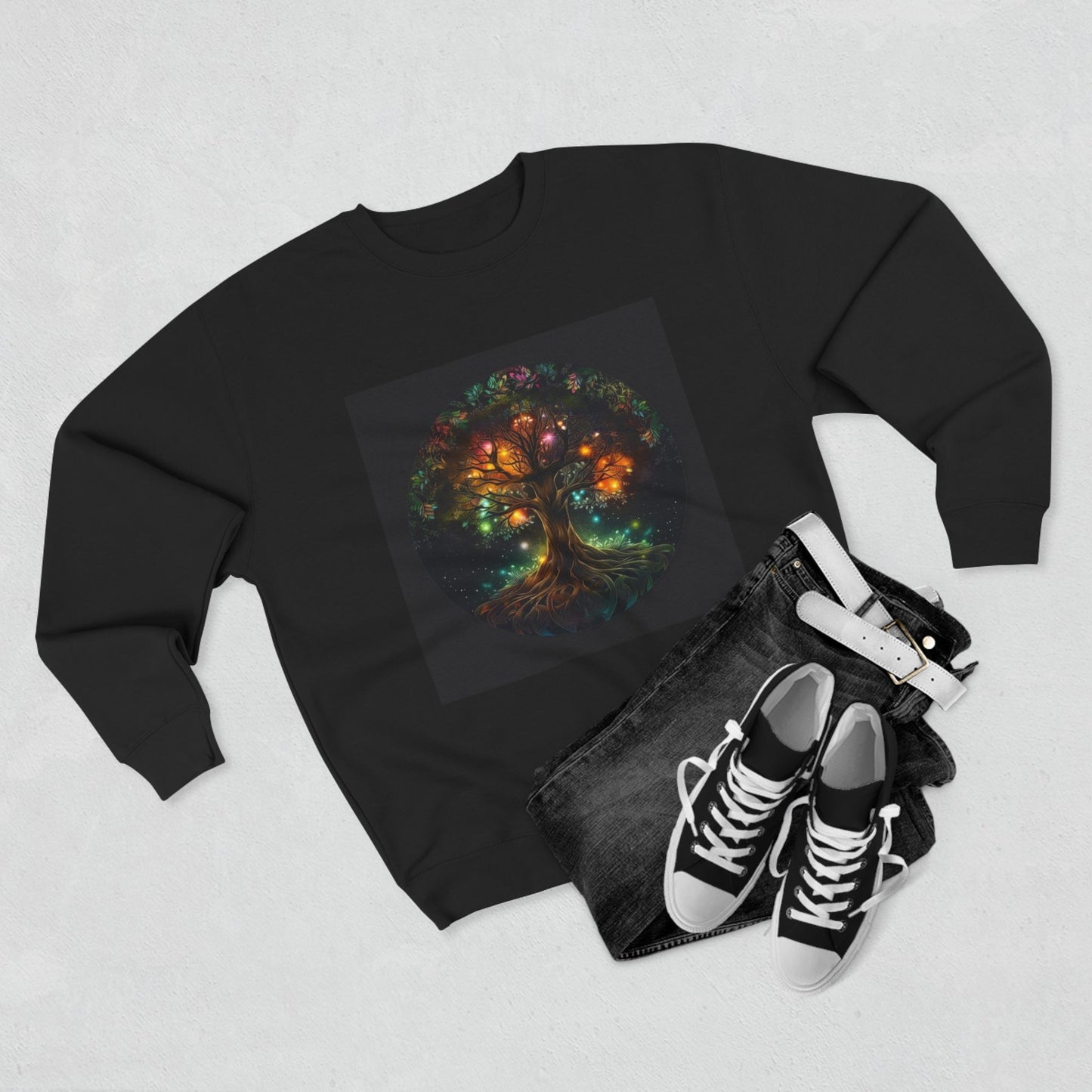 Illuminated Tree of Life Unisex Crewneck Sweatshirt