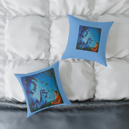 Buddha Serenity Square Poly Canvas Pillow