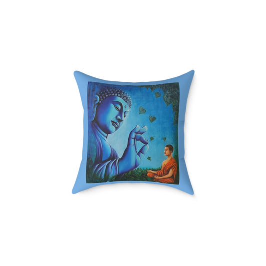 Buddha Serenity Square Poly Canvas Pillow