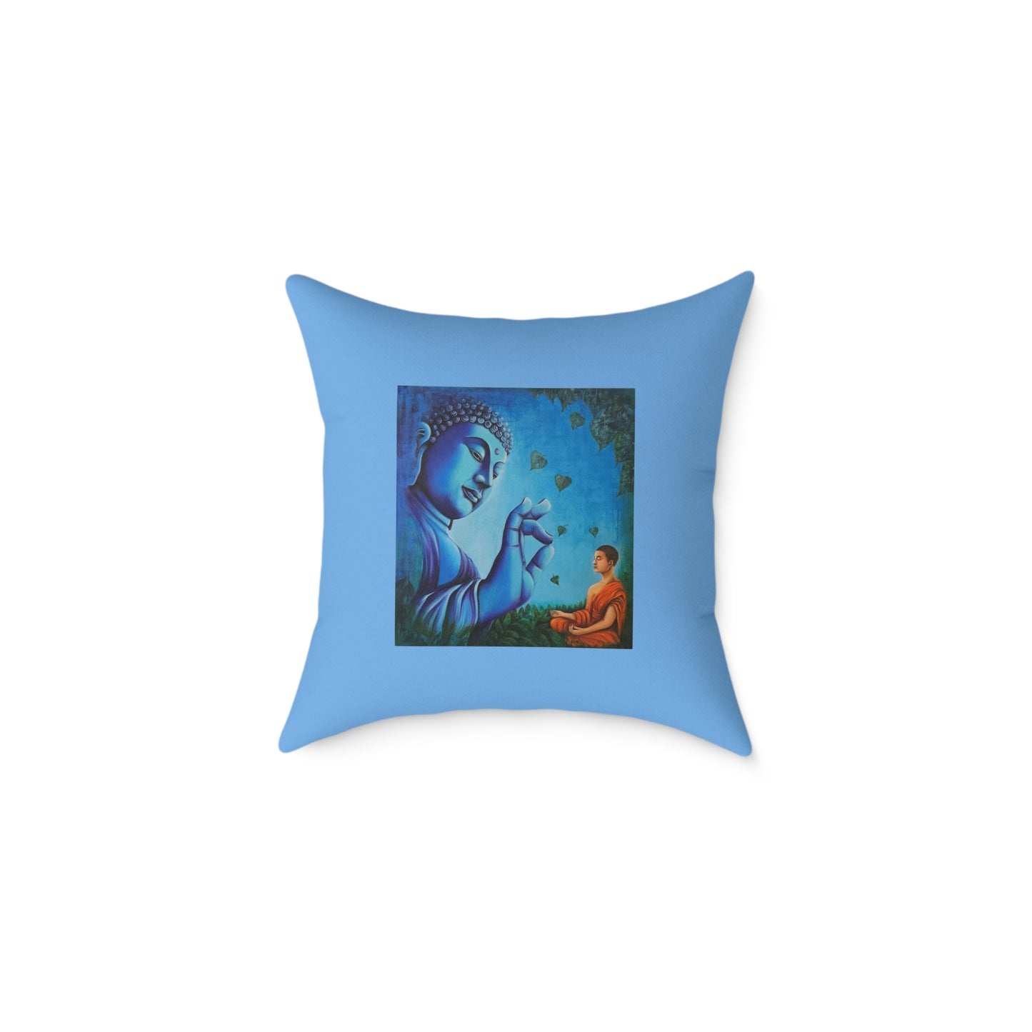 Buddha Serenity Square Poly Canvas Pillow