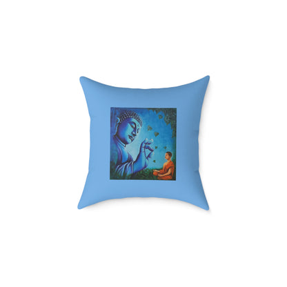 Buddha Serenity Square Poly Canvas Pillow