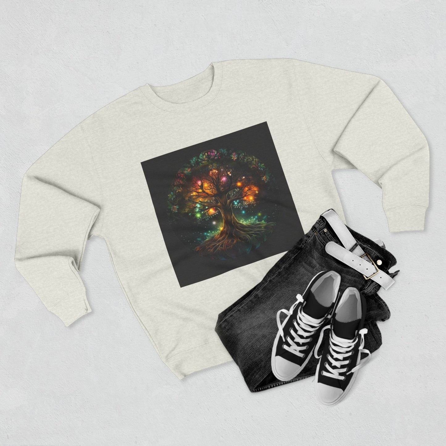 Illuminated Tree of Life Unisex Crewneck Sweatshirt