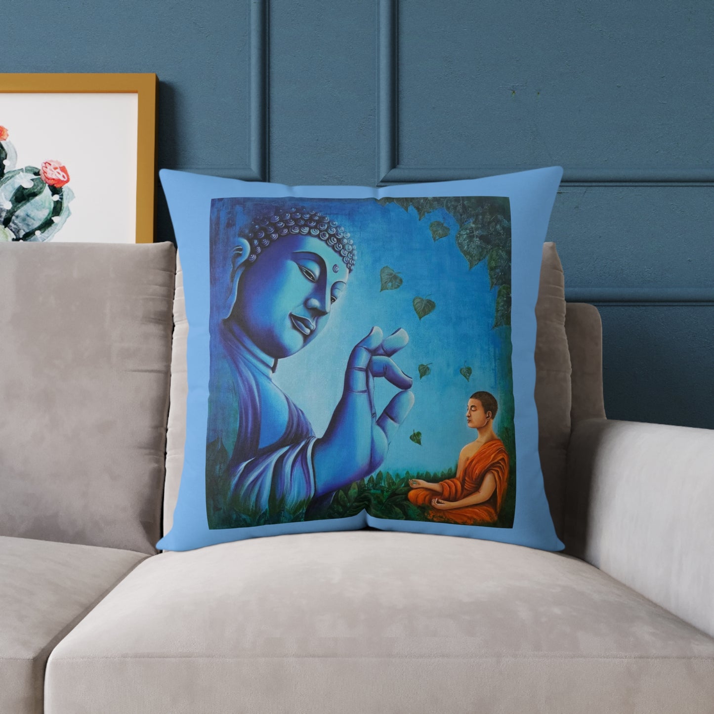 Buddha Serenity Square Poly Canvas Pillow