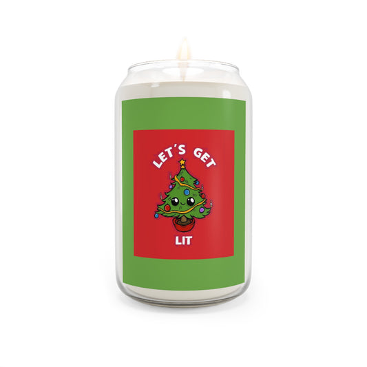 Festive Scented Soy Candle - 'Let's Get Lit'