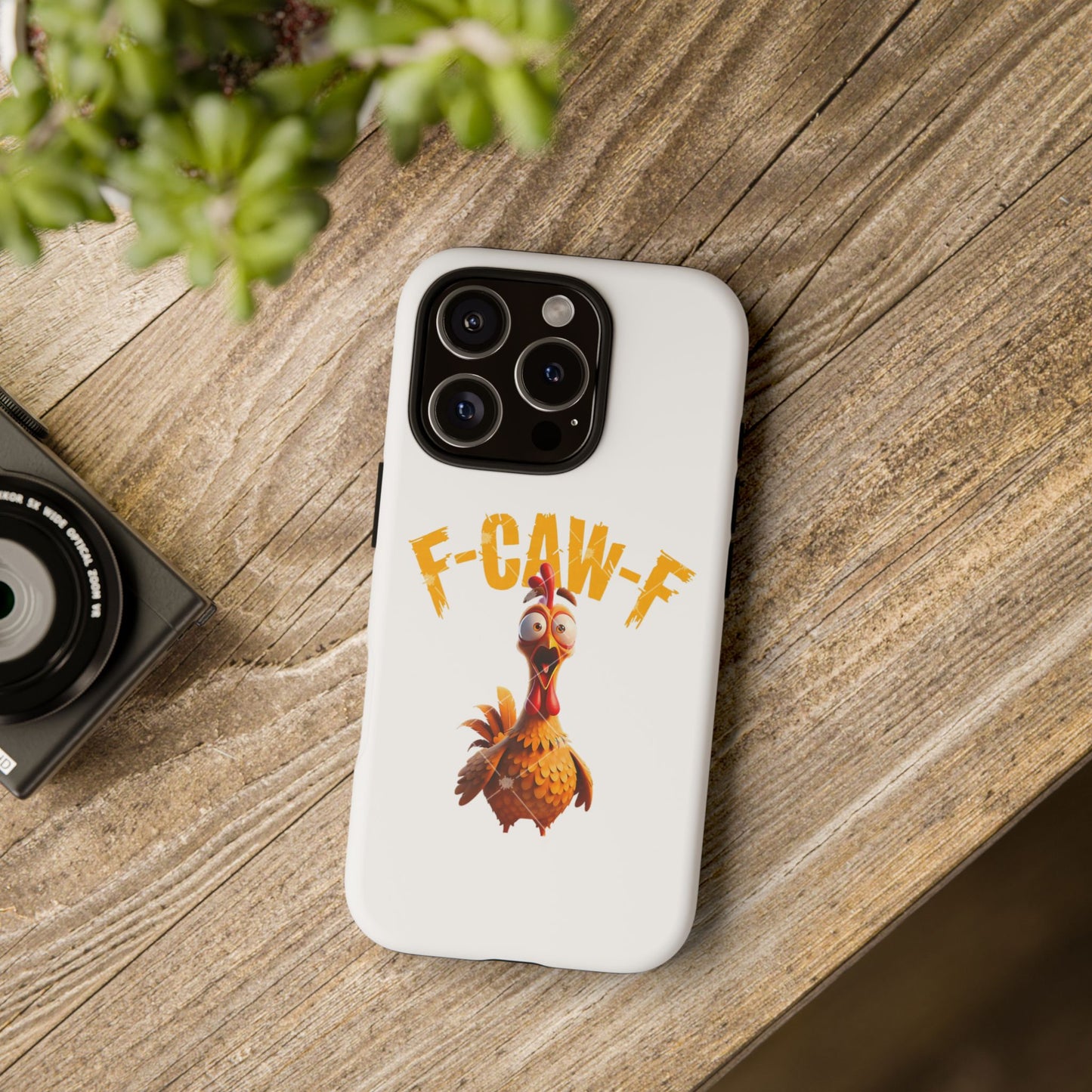 Funny Chicken Phone Case, F-CAW-F Design, Cute Gift, Animal Lover Accessory, Quirky Phone Cover, Birthday Present
