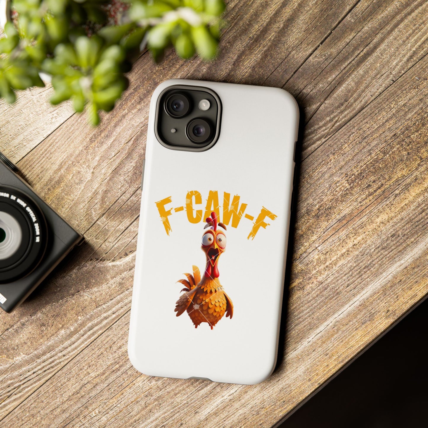 Funny Chicken Phone Case, F-CAW-F Design, Cute Gift, Animal Lover Accessory, Quirky Phone Cover, Birthday Present