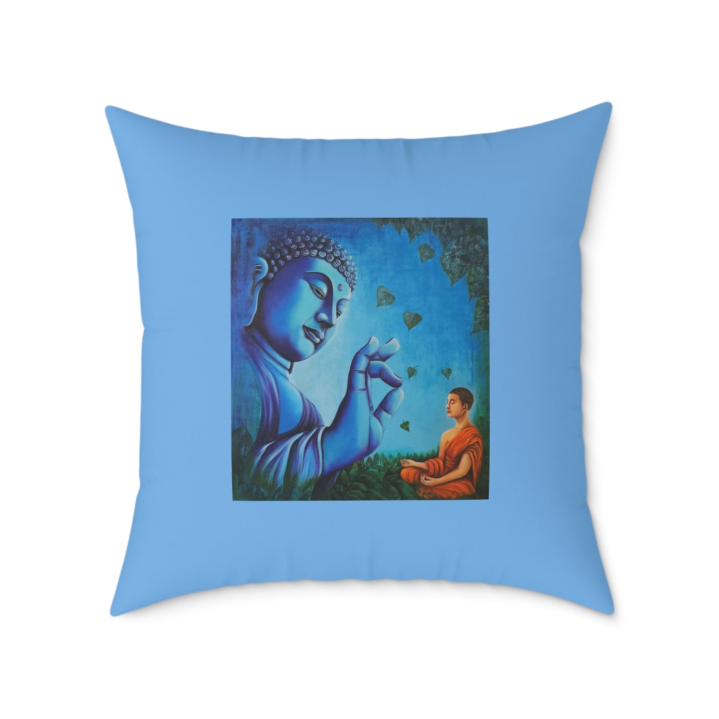 Buddha Serenity Square Poly Canvas Pillow