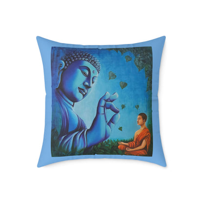 Buddha Serenity Square Poly Canvas Pillow