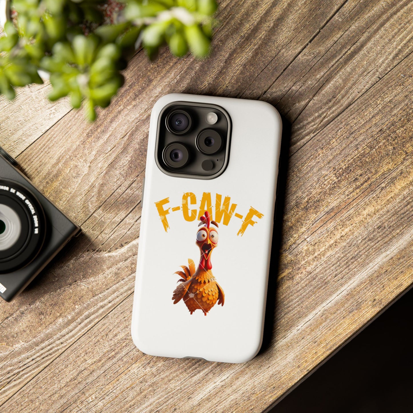 Funny Chicken Phone Case, F-CAW-F Design, Cute Gift, Animal Lover Accessory, Quirky Phone Cover, Birthday Present