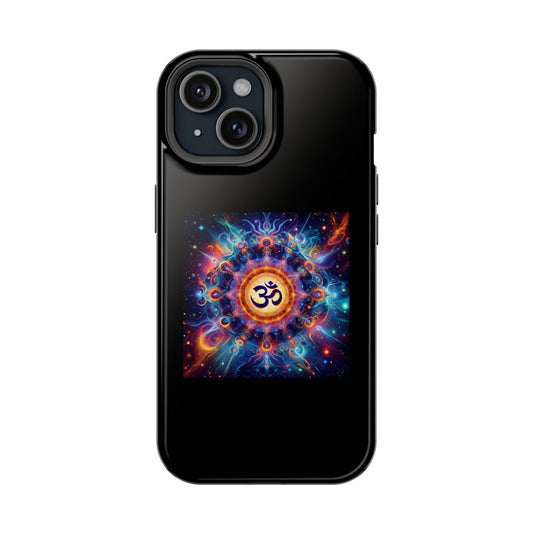 Vibrant Magnetic Phone Case with OM Design | Impact-Resistant, Boho Decor, Gifts for Yogis, Colorful Protection