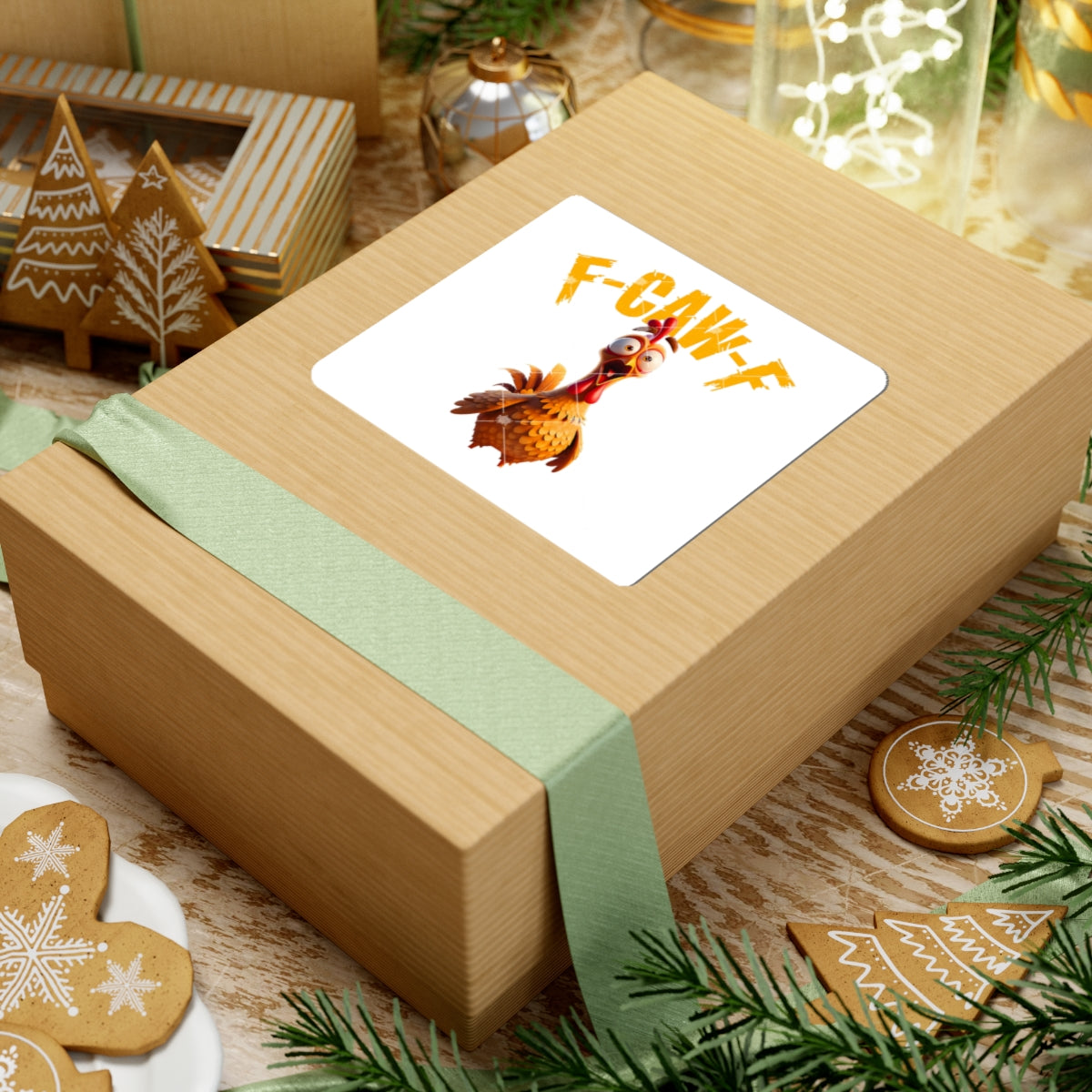 Funny Chicken Kiss-Cut Stickers - F-CAW-F Design