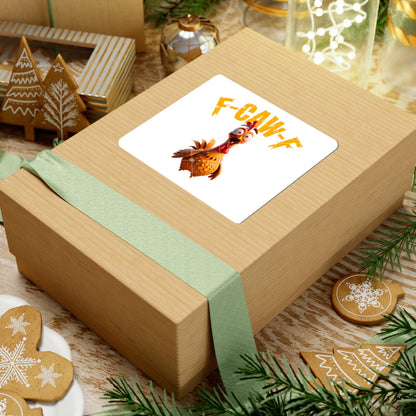 Funny Chicken Kiss-Cut Stickers - F-CAW-F Design