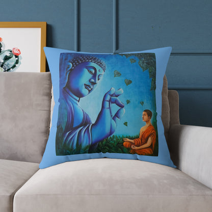 Buddha Serenity Square Poly Canvas Pillow