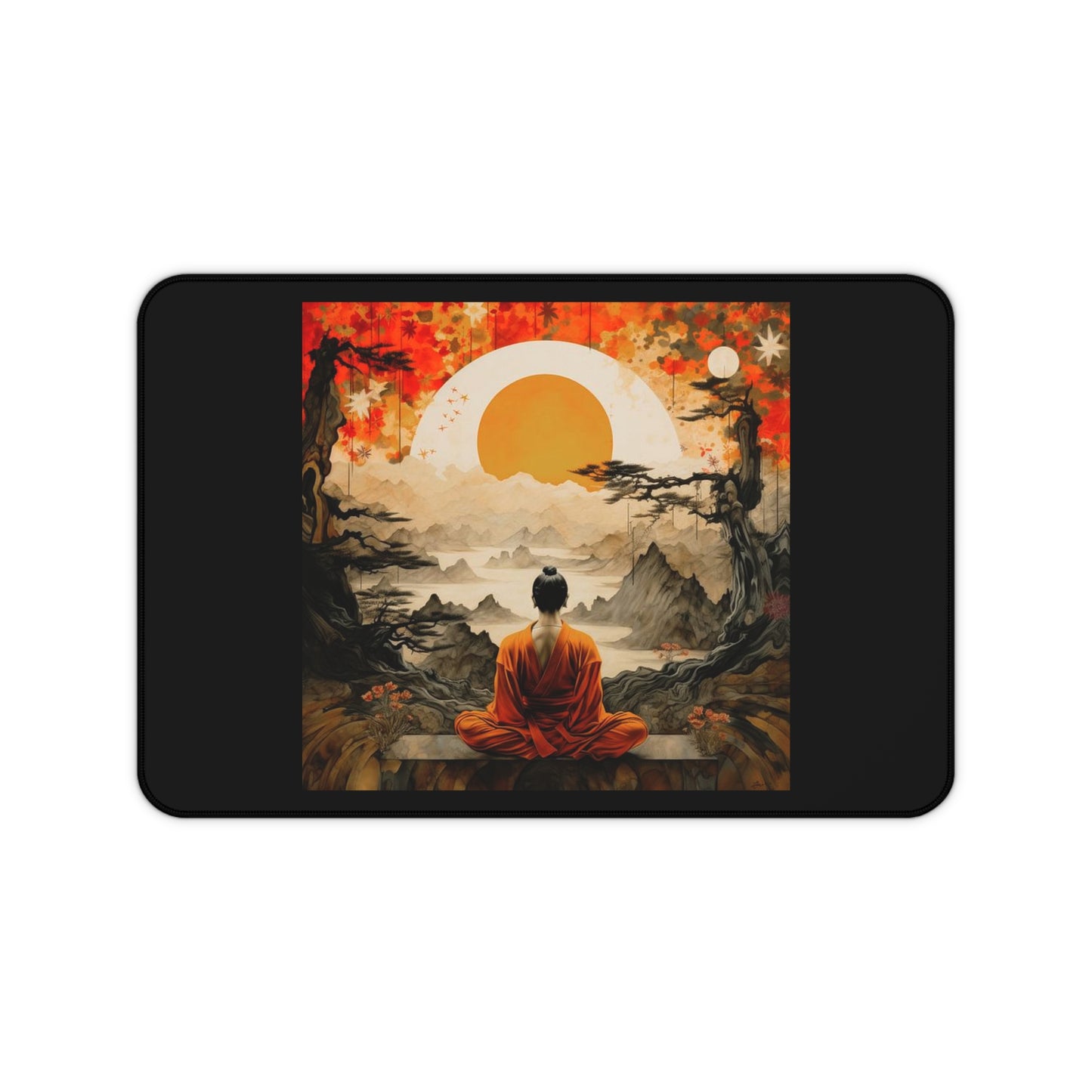 Meditative Landscape Desk Mat - Zen Home Office Accessory