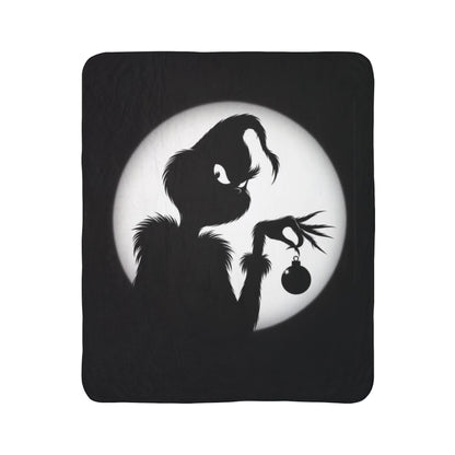 Grinch Sherpa Blanket