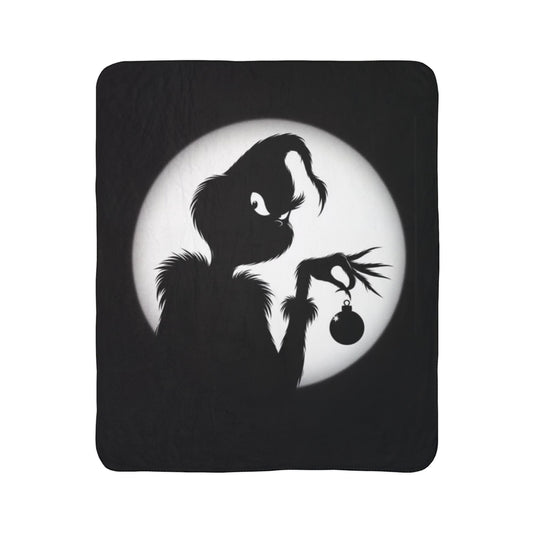 Grinch Sherpa Blanket