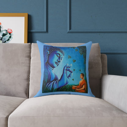 Buddha Serenity Square Poly Canvas Pillow