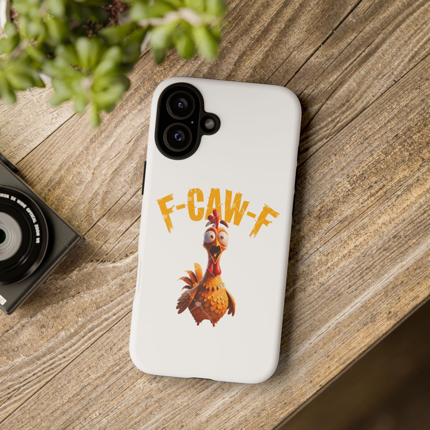 Funny Chicken Phone Case, F-CAW-F Design, Cute Gift, Animal Lover Accessory, Quirky Phone Cover, Birthday Present