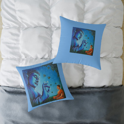 Buddha Serenity Square Poly Canvas Pillow