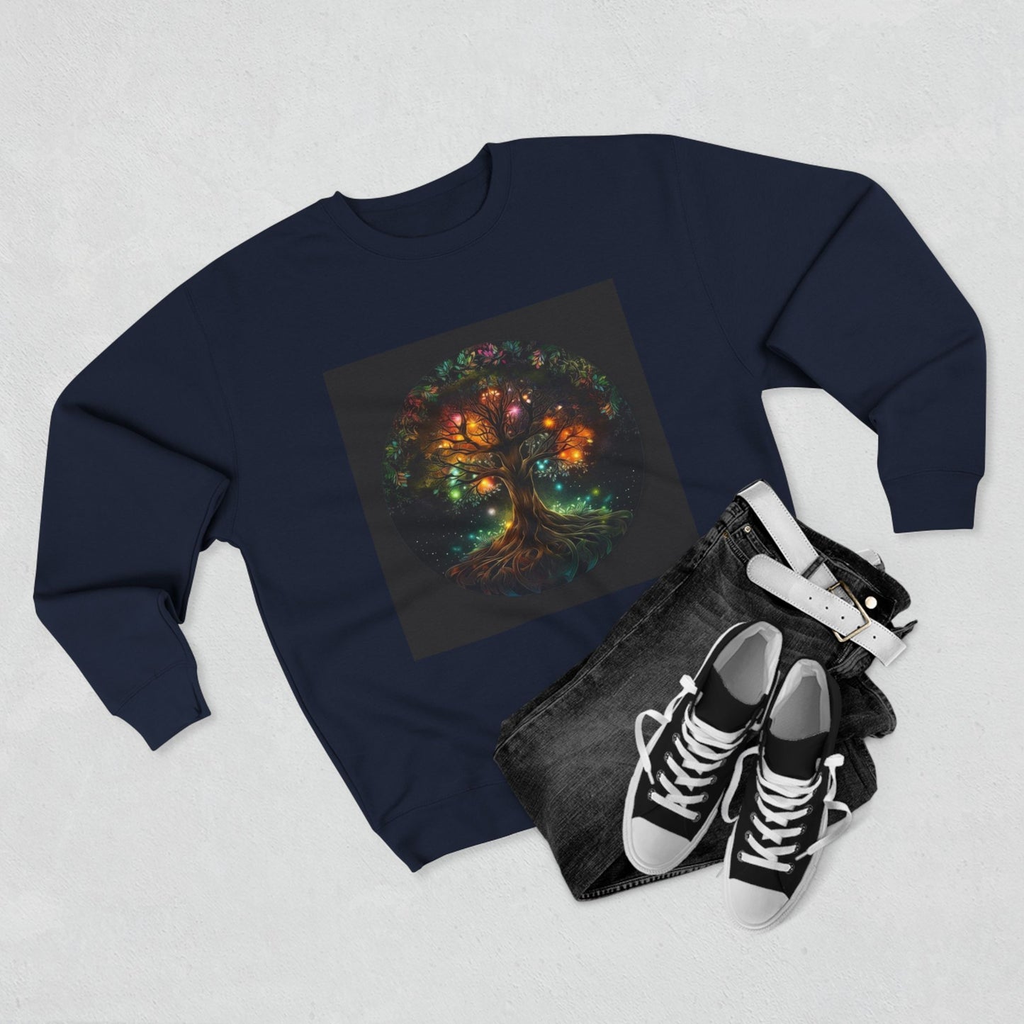 Illuminated Tree of Life Unisex Crewneck Sweatshirt