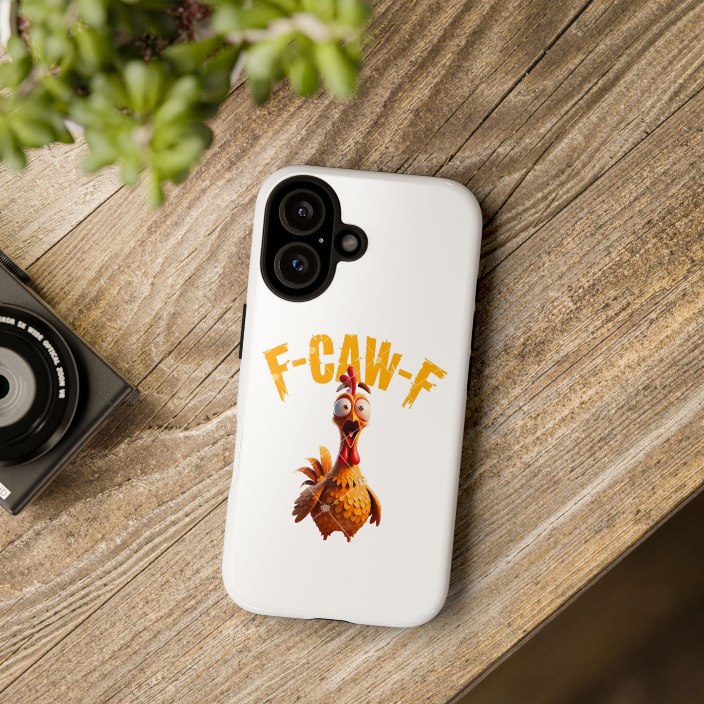 Funny Chicken Phone Case, F-CAW-F Design, Cute Gift, Animal Lover Accessory, Quirky Phone Cover, Birthday Present