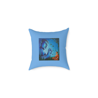 Buddha Serenity Square Poly Canvas Pillow