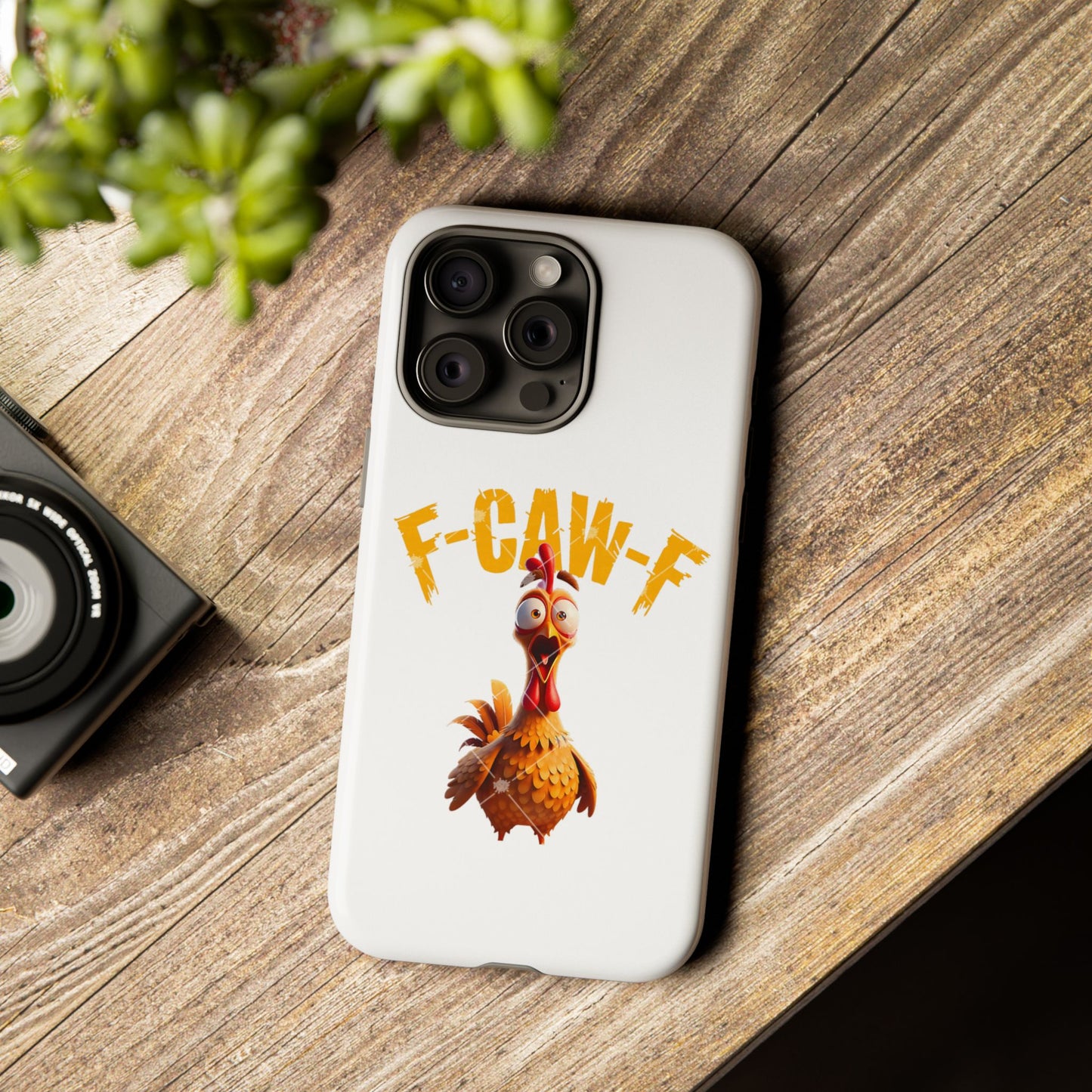 Funny Chicken Phone Case, F-CAW-F Design, Cute Gift, Animal Lover Accessory, Quirky Phone Cover, Birthday Present