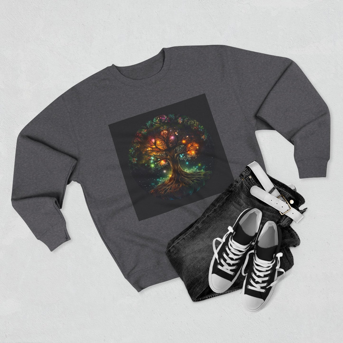 Illuminated Tree of Life Unisex Crewneck Sweatshirt