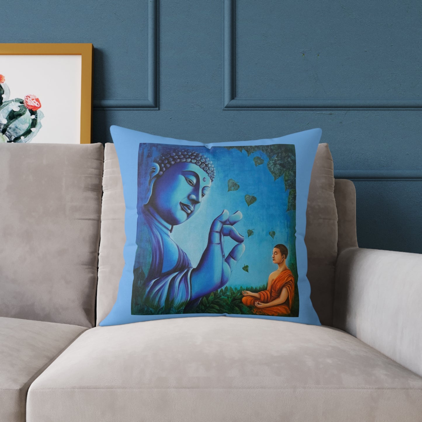 Buddha Serenity Square Poly Canvas Pillow