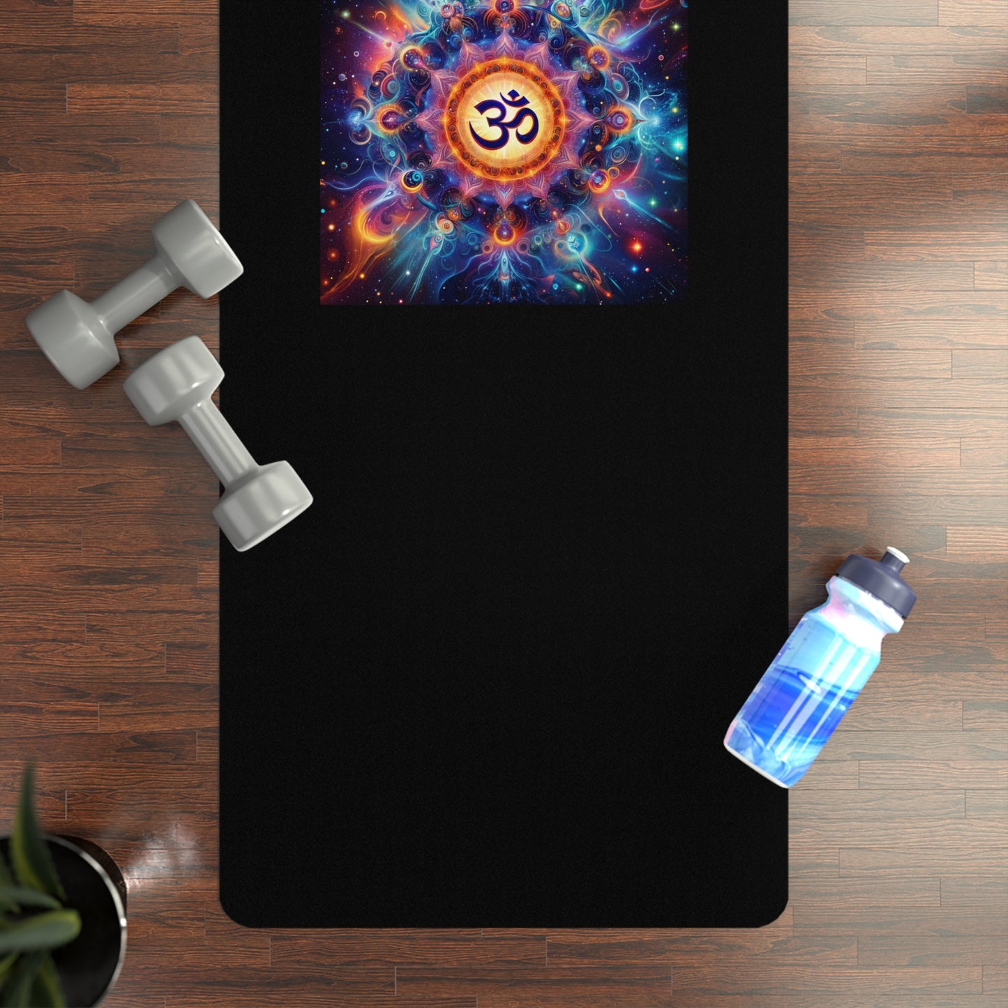 Cosmic Om Rubber Yoga Mat for Mindful Practice