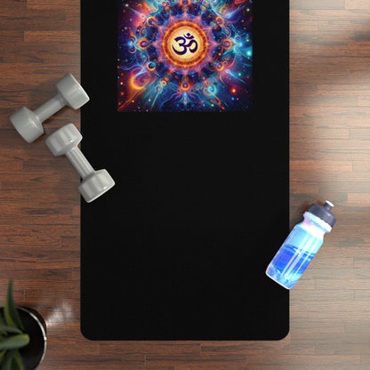 Cosmic Om Rubber Yoga Mat for Mindful Practice